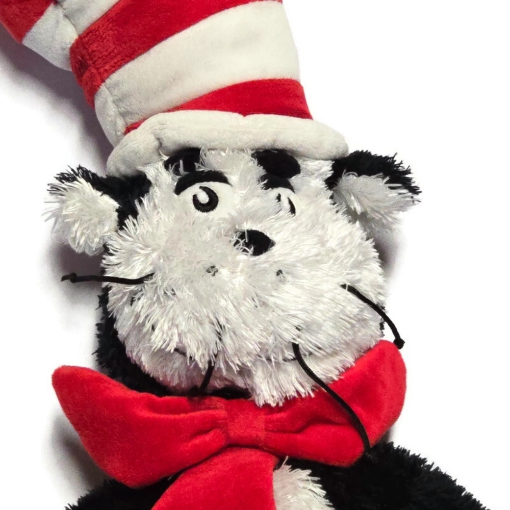 Vtg. 2002 Dr. Seuss Cat in The Hat Black White Red Stuffed Plush Manhattan Toy - Picture 5 of 8